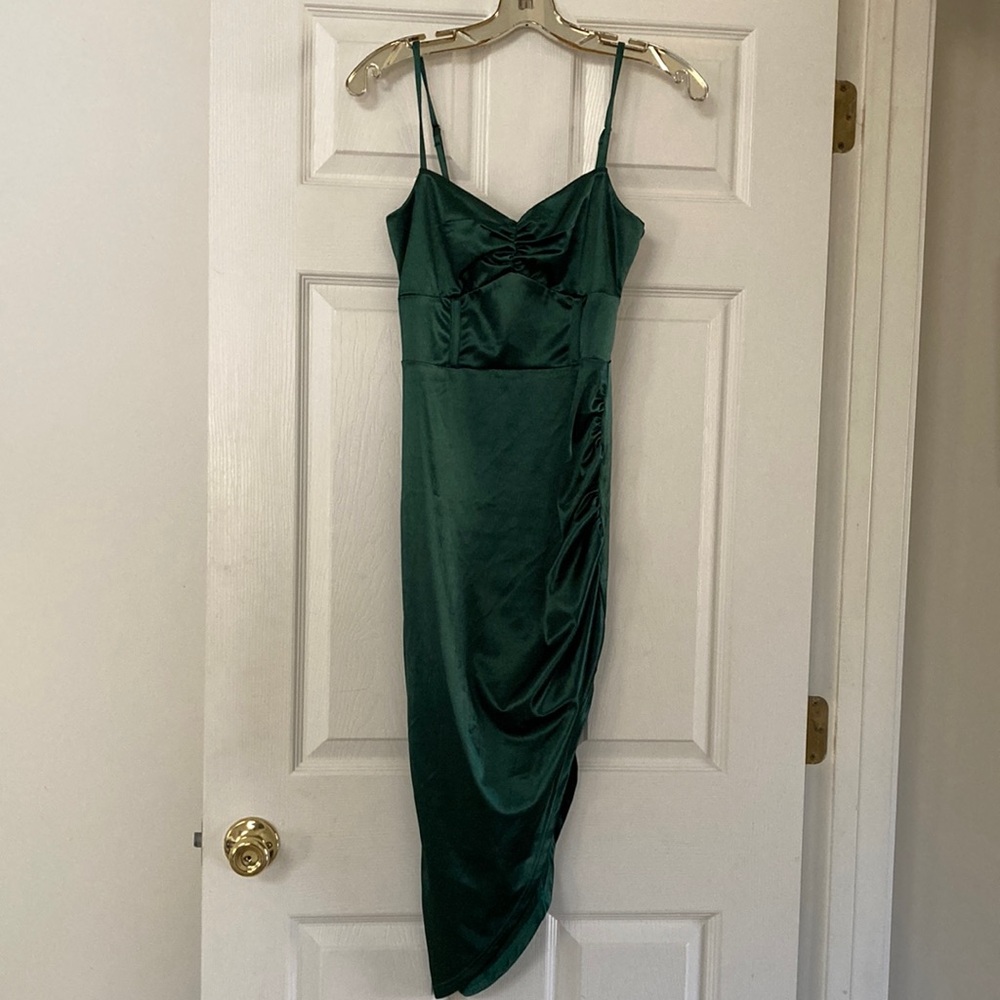 NWT Windsor Hunter Green Satin Dress